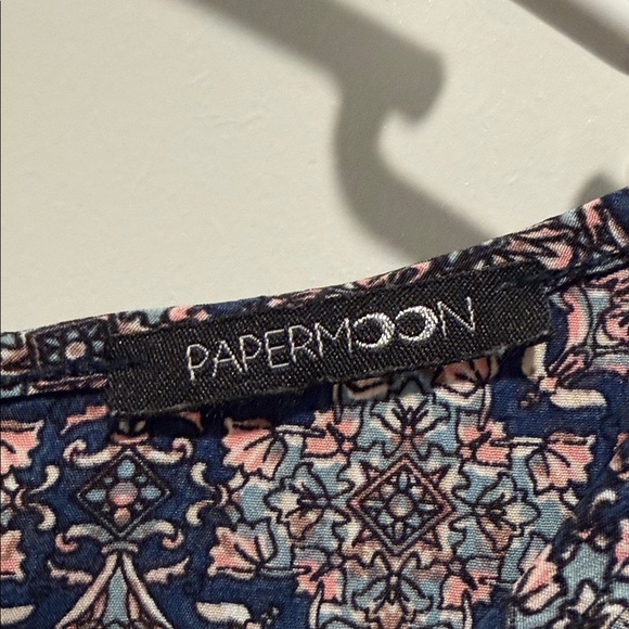 Papermoon Navy and Pink Geometric Blouse - Picture 3 of 8